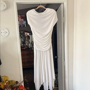 Vintage Casadei White Draped Women’s Dress